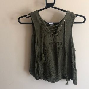 Simple green blouse